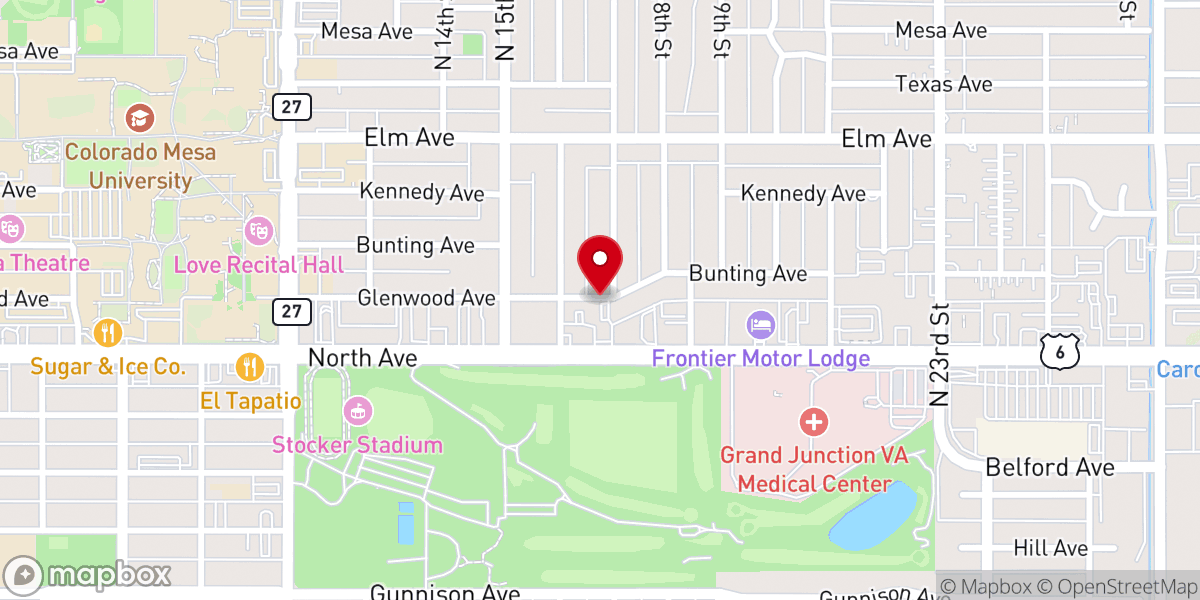 Map showing location of Center for Spiritual Living Grand Junction