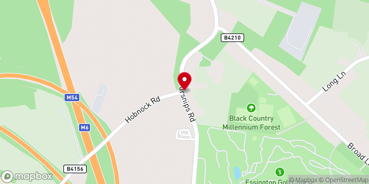 Map showing location of Essington Wood Methodist Church