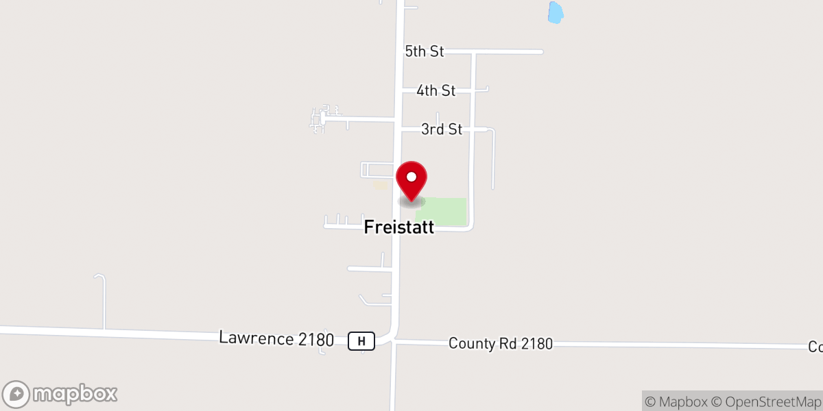 Map showing location of Trinity Lutheran Church