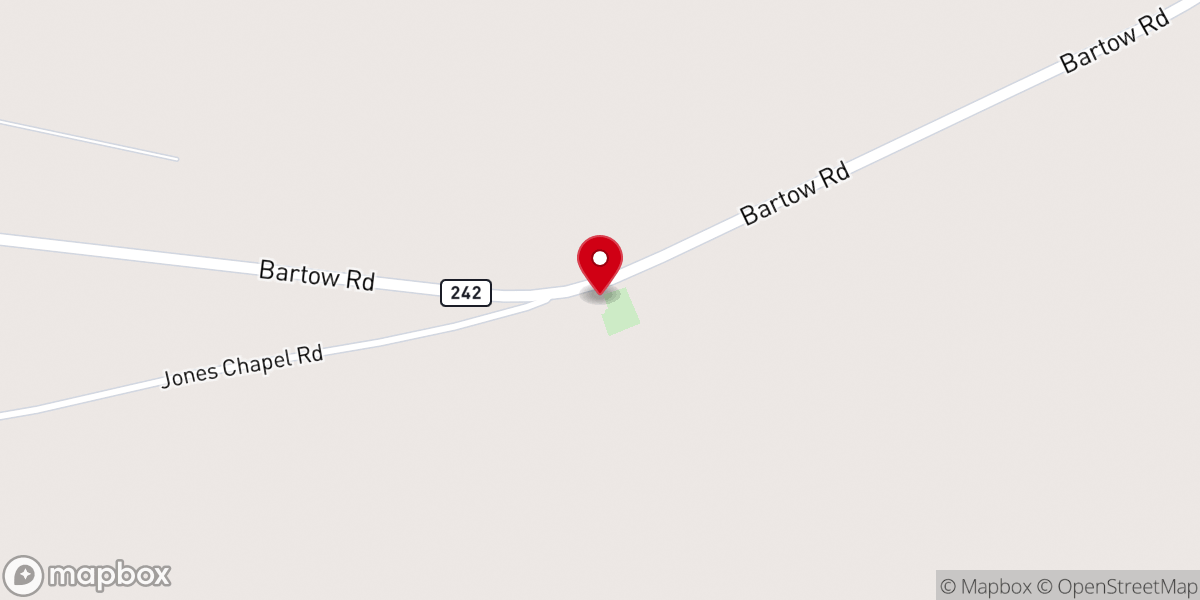 Map showing location of Saint Paul Primitive Baptist Church