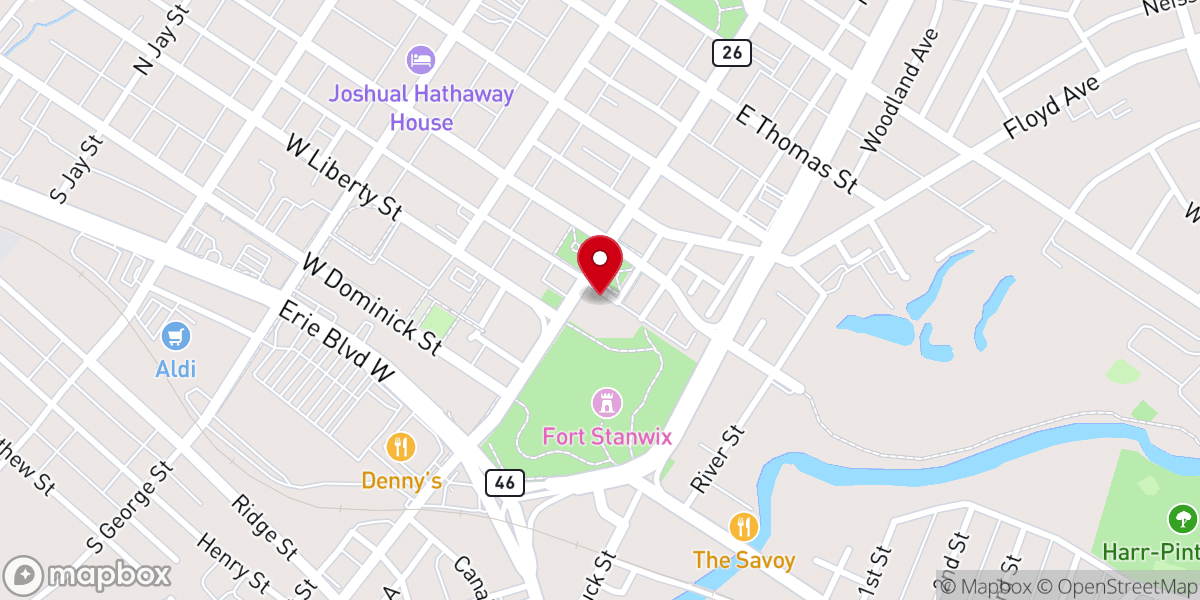 Map showing location of St Peter Roman Catholic Church