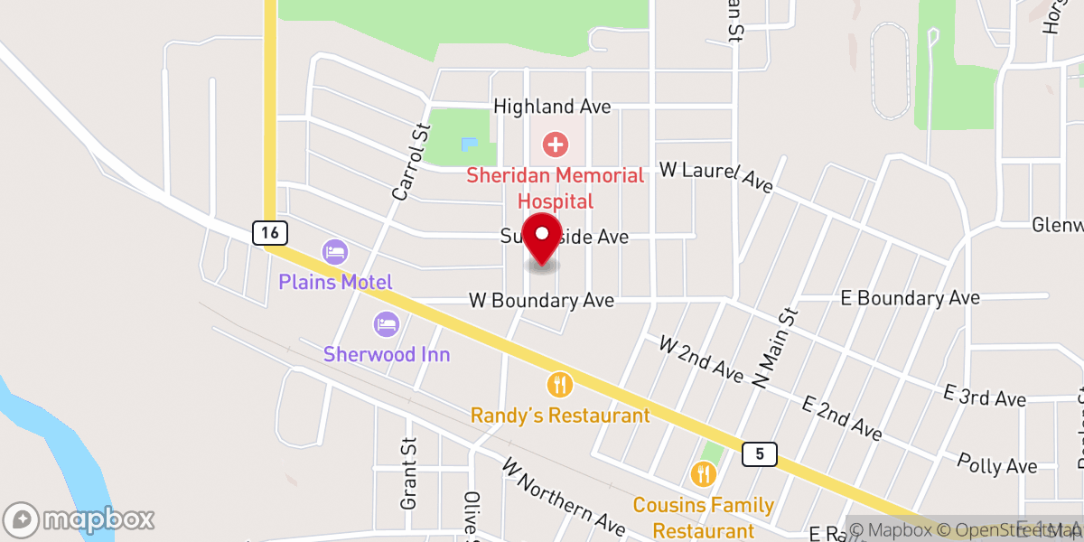 Map showing location of Trinity Lutheran Church