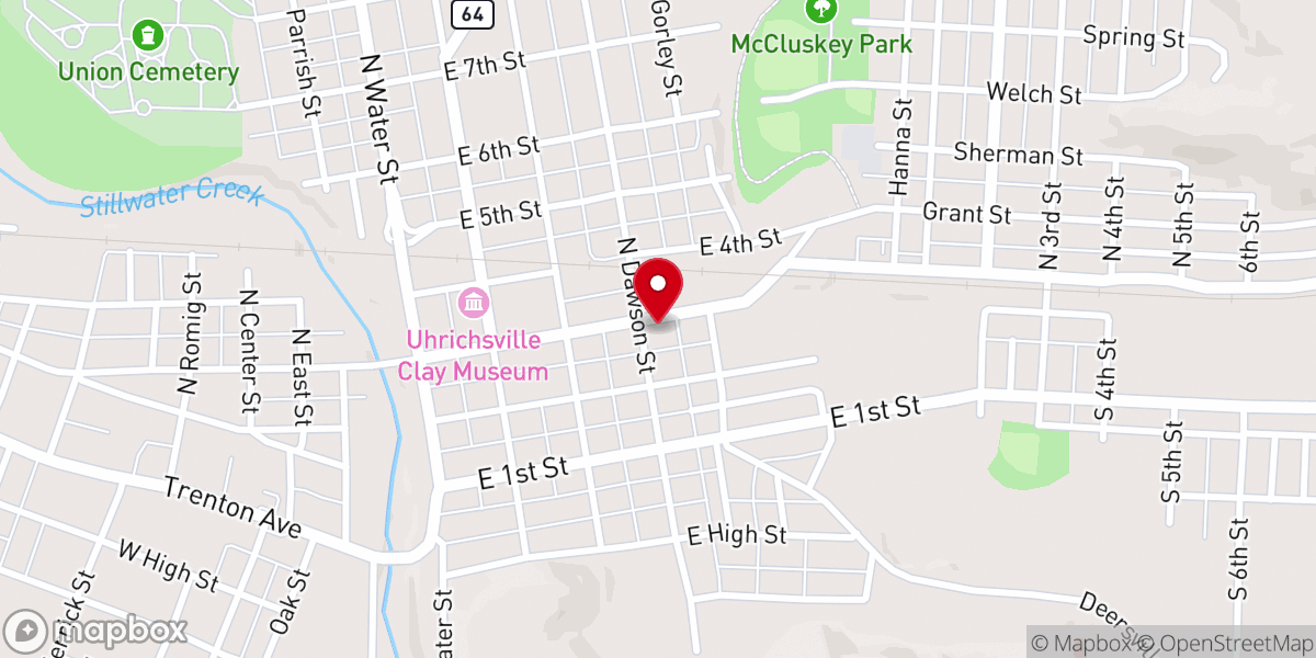 Map showing location of First Methodist Church