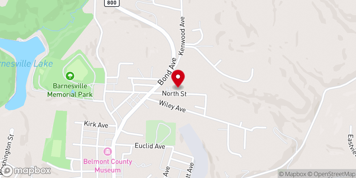 Map showing location of Barnesville Manor Apartments