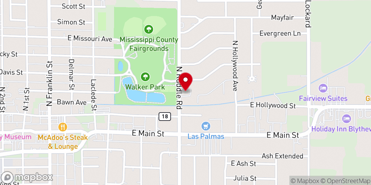 Map showing location of Saint James Word of faith Ministry