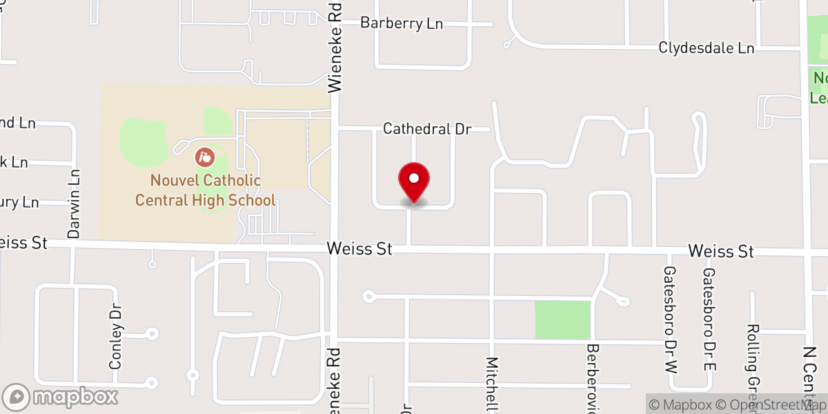 Map showing location of Chapel Dr S