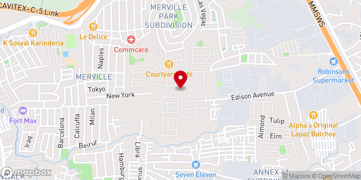 Map showing location of Holy Infant Jesus Parish Church - South Admiral Village, Merville, Parañaque City (Diocese of Parañaque)