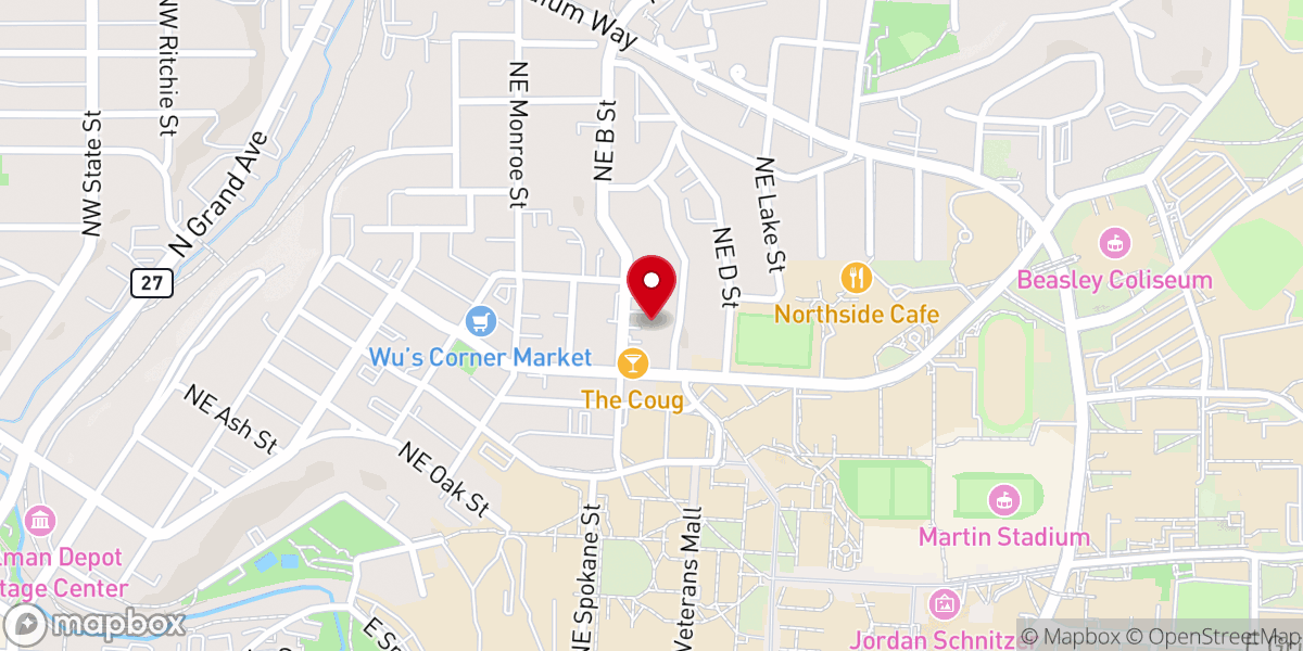 Map showing location of St. Thomas More Catholic Student Center