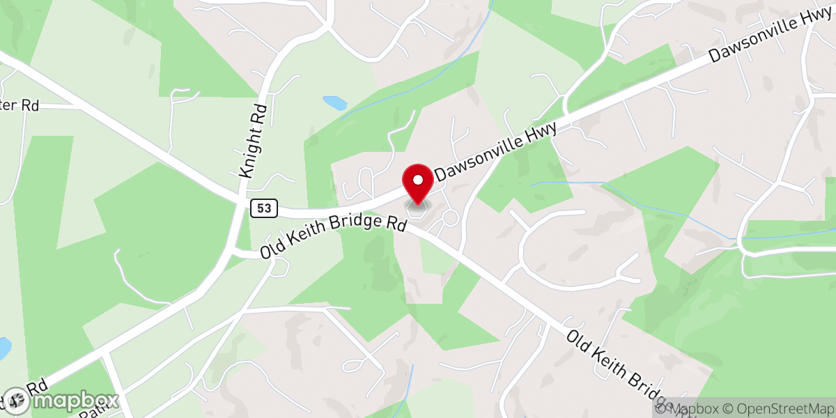 Map showing location of New Hope United Methodist Church