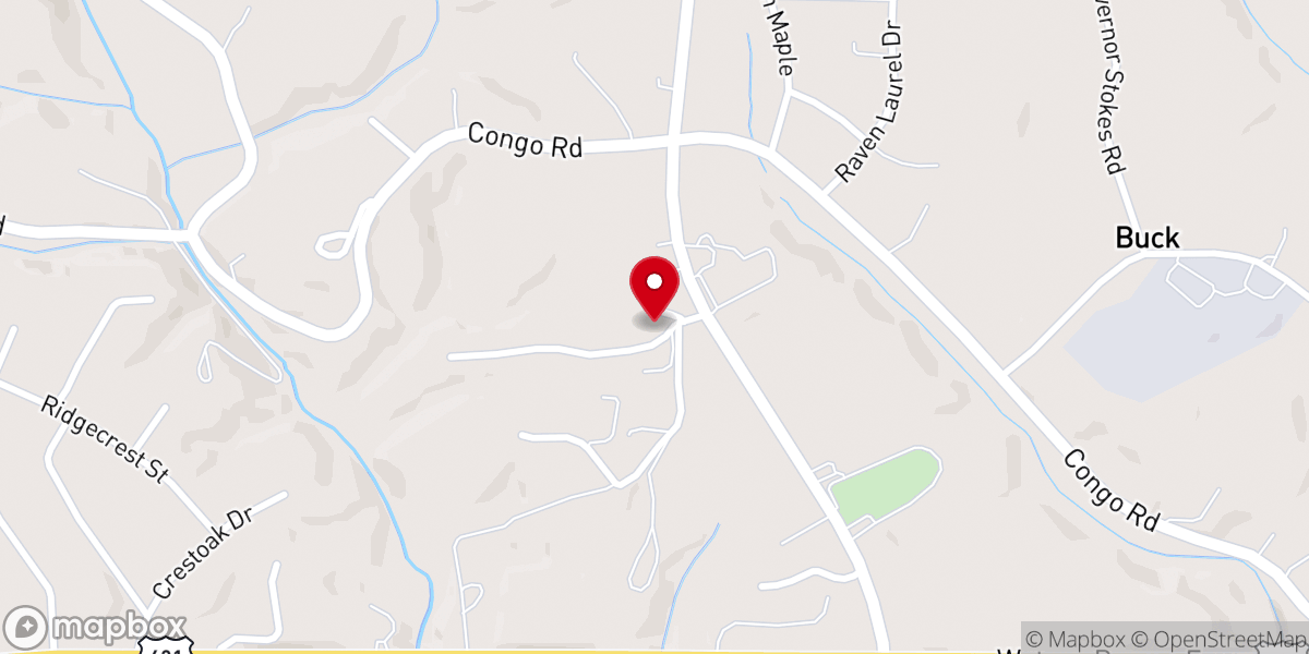 Map showing location of Word of Grace Baptist Church