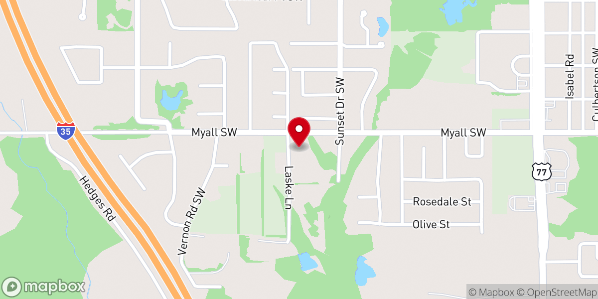 Map showing location of Maranatha Free Will Baptist Church