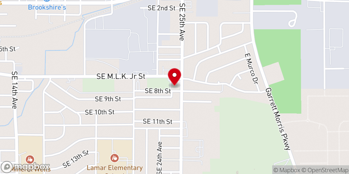 Map showing location of Cornerstone Baptist Church