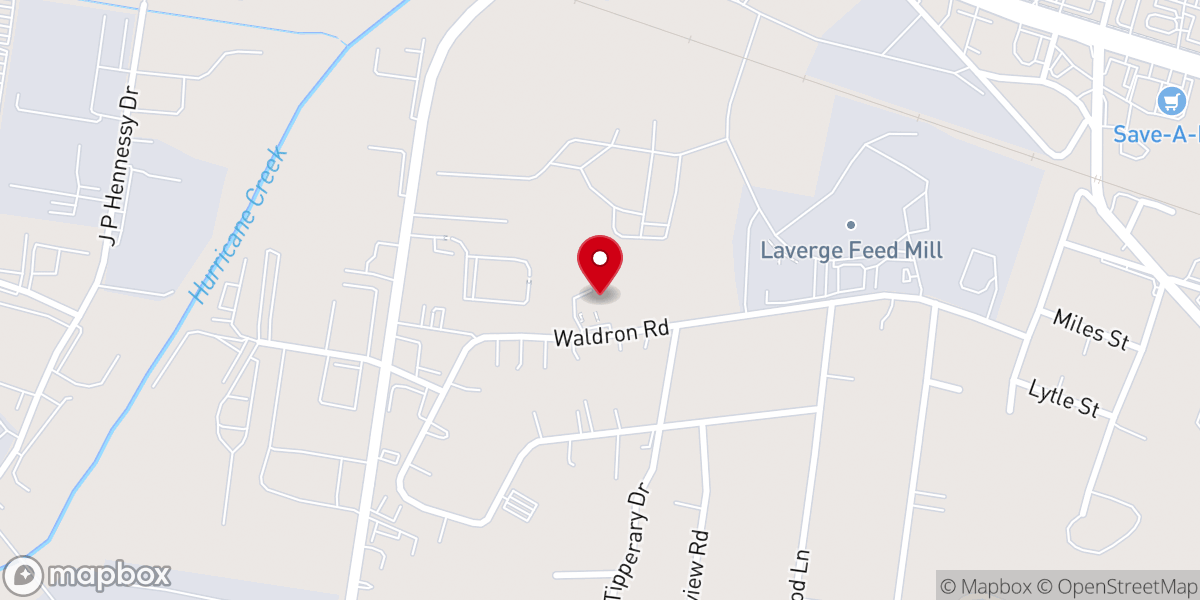 Map showing location of LaVergne First United Methodist Church - Food Distribution Center