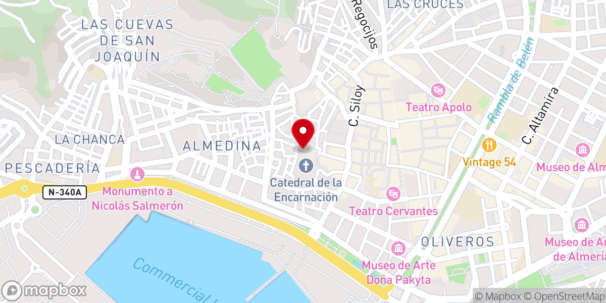 Map showing location of Beato Diego Ventaja Milán
