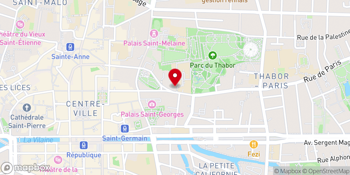 Map showing location of Eglise Evangélique du Thabor