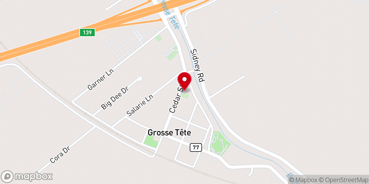 Map showing location of New Light Baptist Church