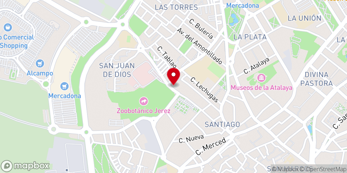Map showing location of Real Capilla del Calvario