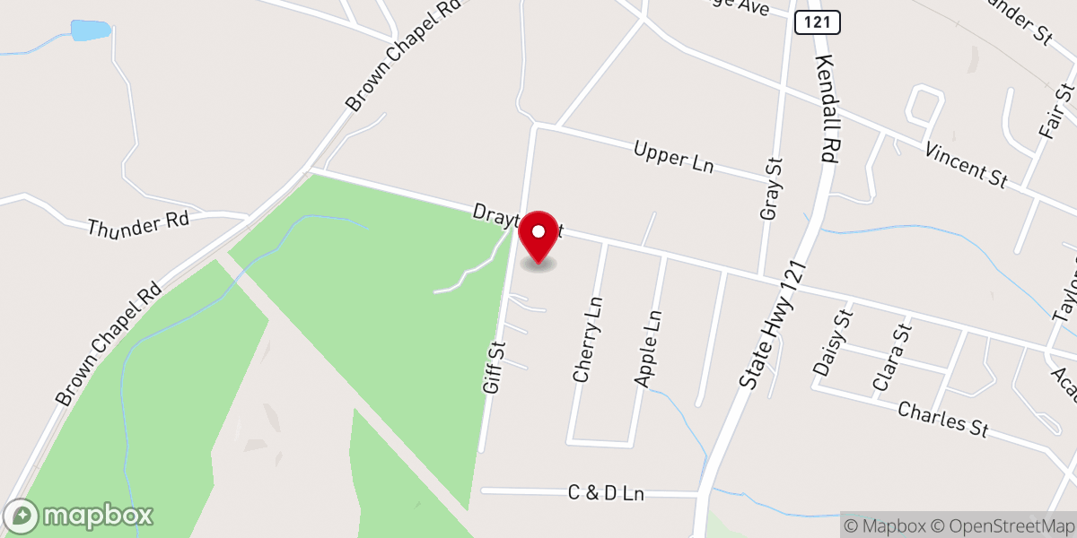 Map showing location of Little Beaverdam Church