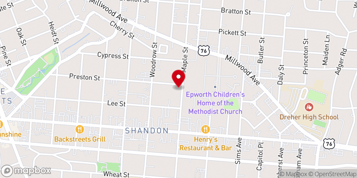 Map showing location of Midtown Seventh-Day Adventist Church