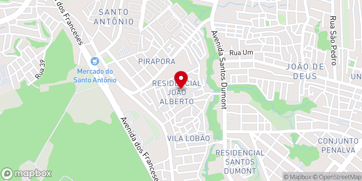 Map showing location of Igreja Pentecostal Bom é Deus