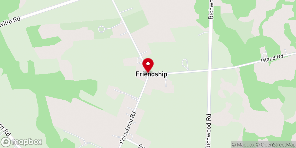 Map showing location of Friendship