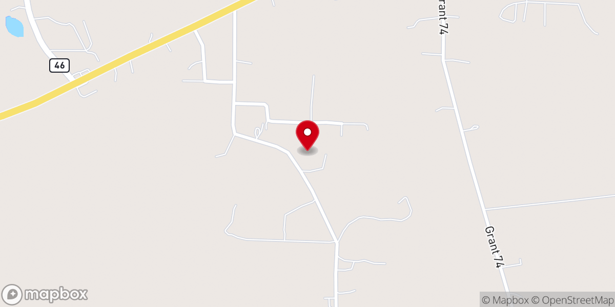 Map showing location of Sheridan Pentecostal Church of God