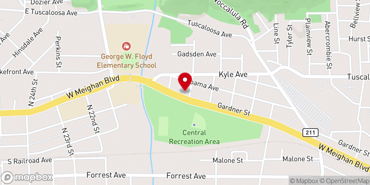 Map showing location of Kevin Cozadd Ministries Inc