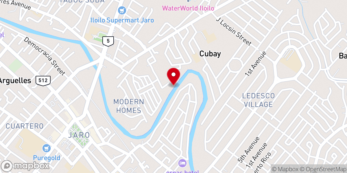 Map showing location of Living hope church iloilo