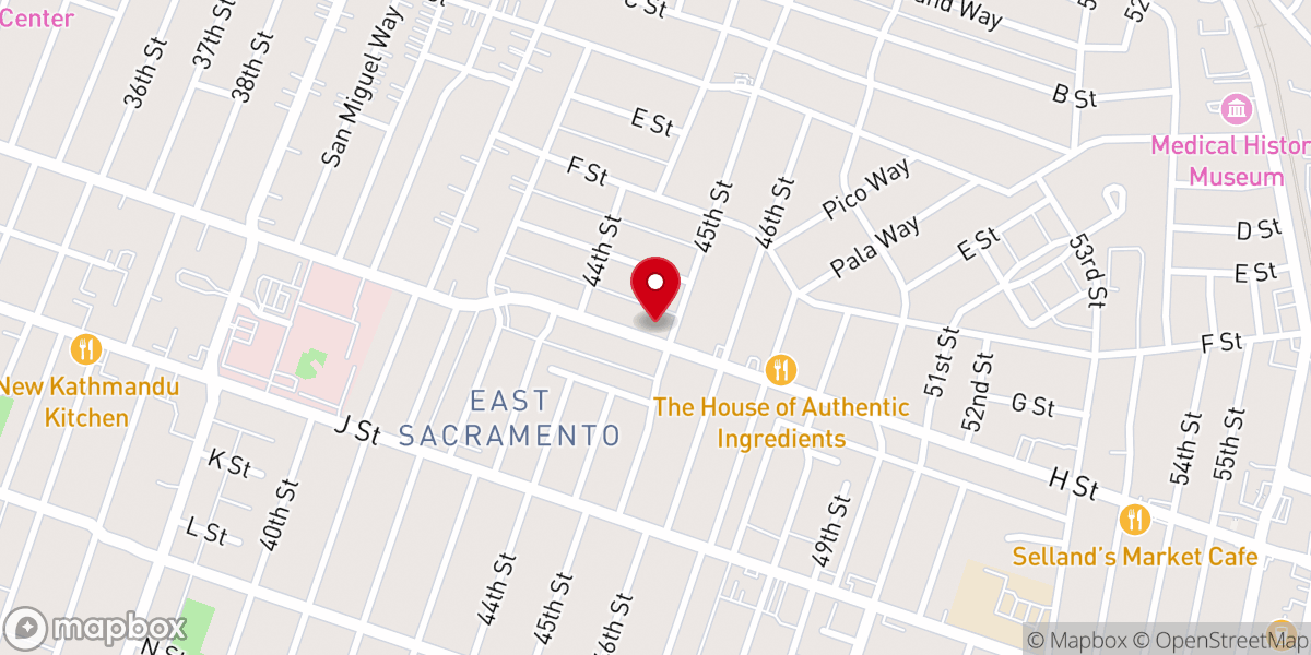Map showing location of Lutheran Church of the Cross