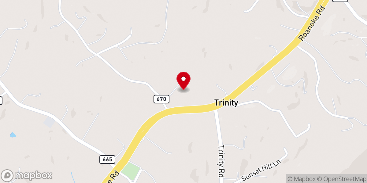Map showing location of Valley Christian Church