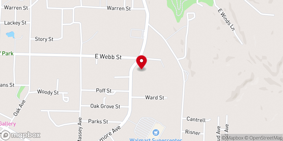 Map showing location of Signal Hill Church