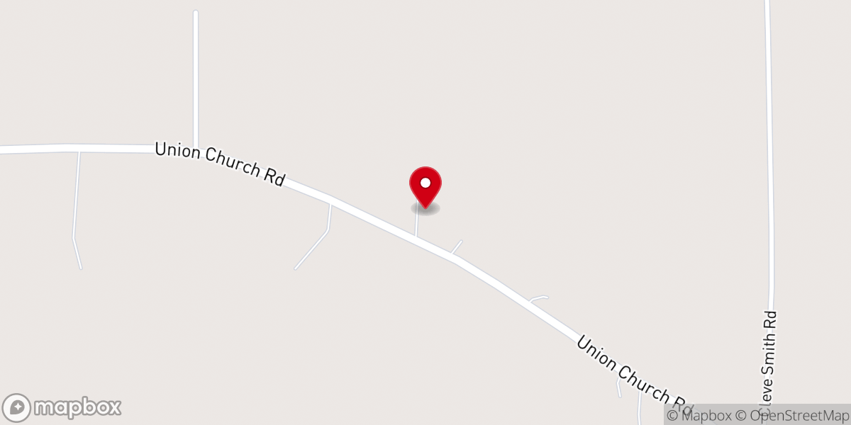 Map showing location of Union Valley Missionary Baptist