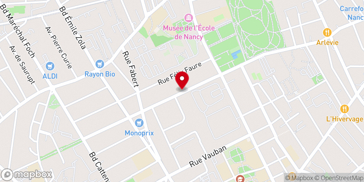 Map showing location of Assemblée Évangélique De Pentecôte - adD Nancy