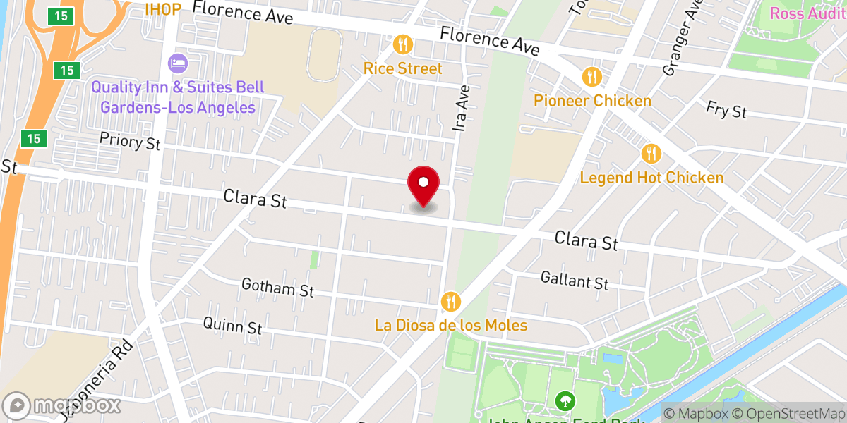 Map showing location of Primera Iglesia del Pacto Evangelico