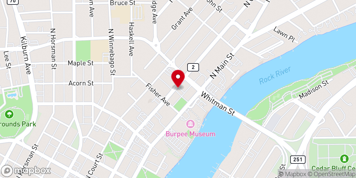Map showing location of New Fellowship Baptist Church