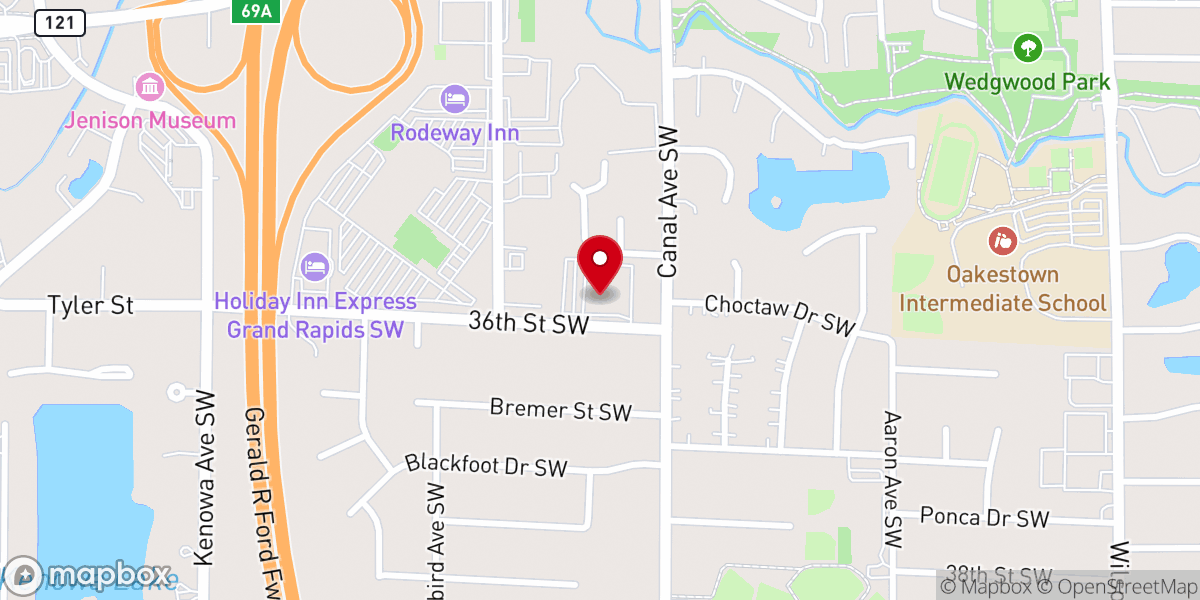Map showing location of Zion Reformed Church