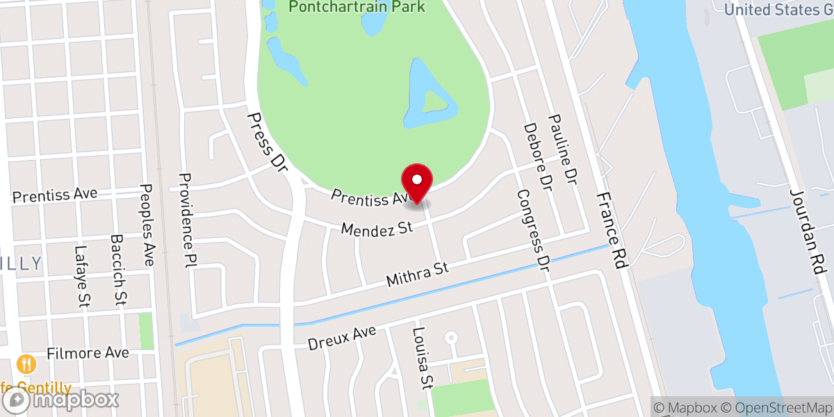 Map showing location of Bethany United Methodist Church