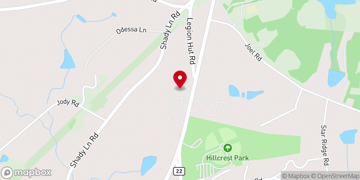 Map showing location of Sandhills Baptist Association
