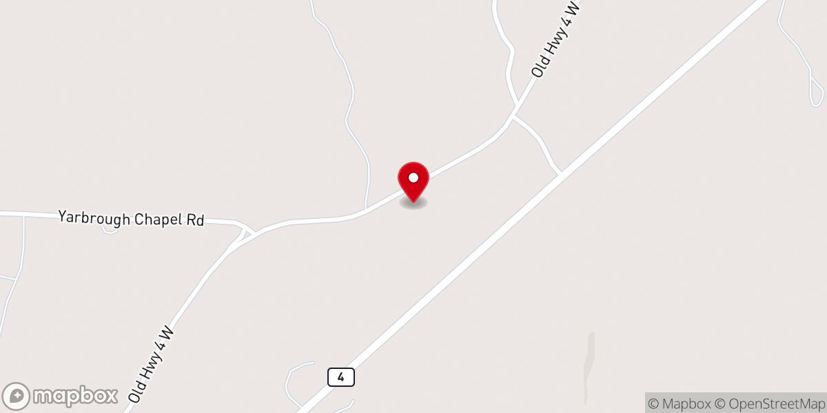Map showing location of Yarbrough Chapel CME Church