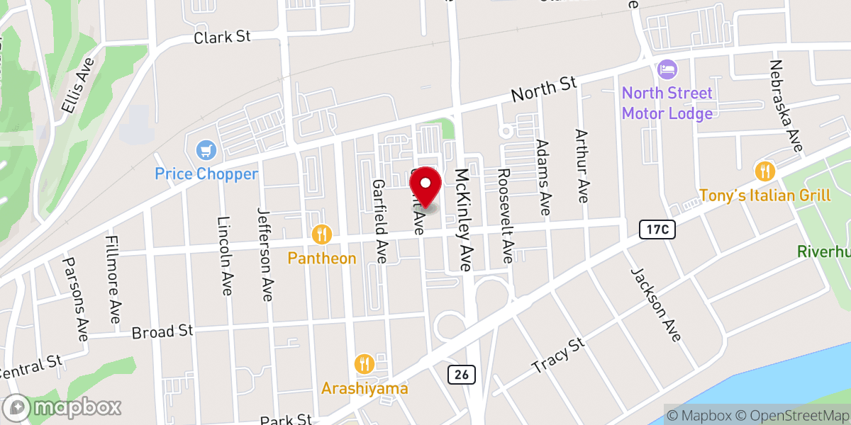 Map showing location of Living Hope Church
