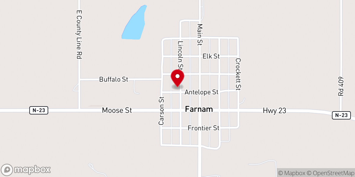Map showing location of Church of the Nazarene