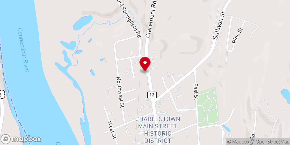 Map showing location of Charlestown Memorial Chapel