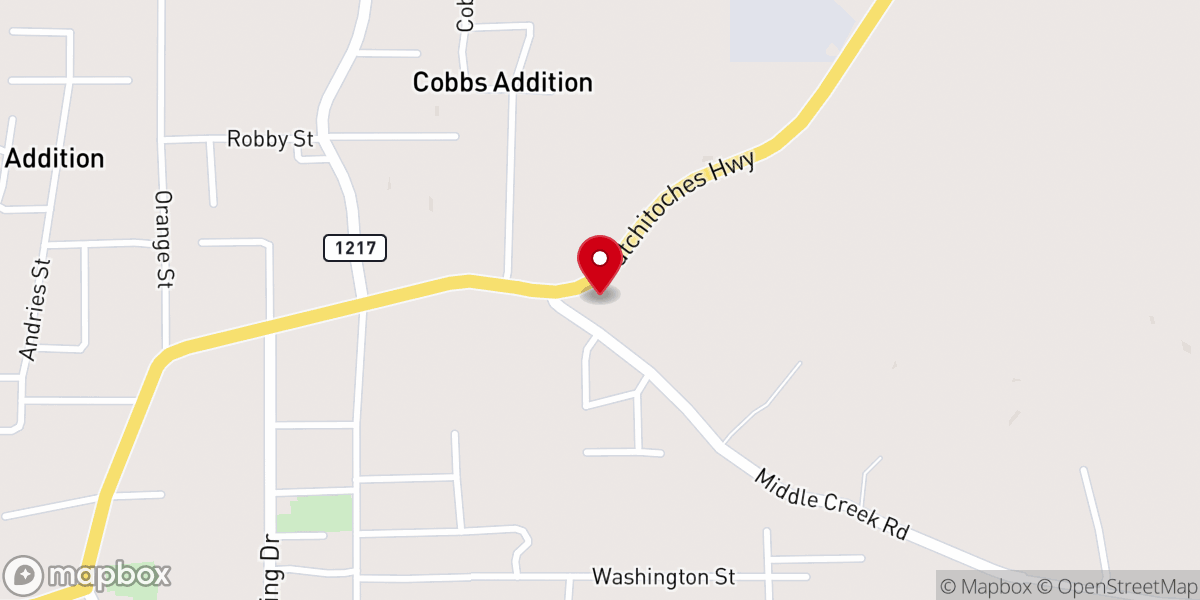 Map showing location of Many Healthcare & Rehabilitation Center