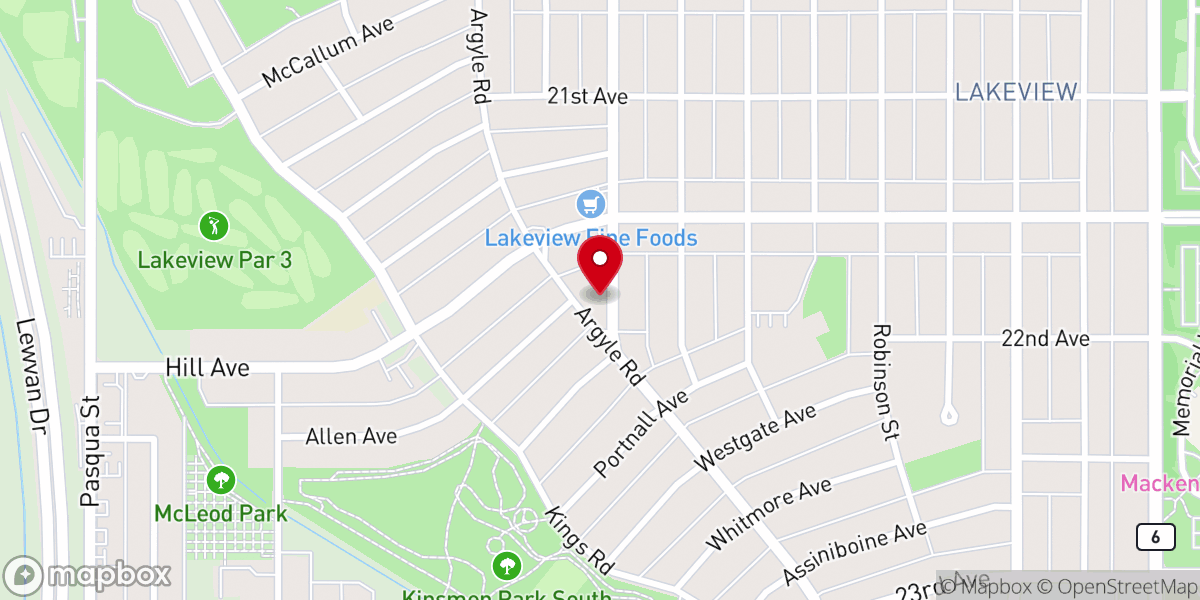 Map showing location of Jesus Is Lord Church Regina