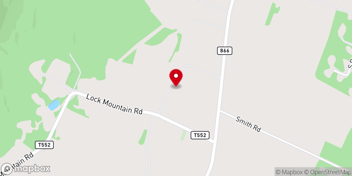 Map showing location of Heritage Baptist Church