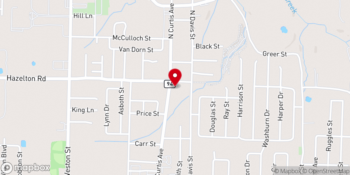 Map showing location of The Ridge Church