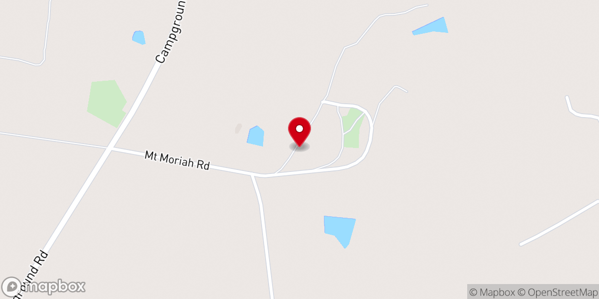 Map showing location of Mount Moriah UMC