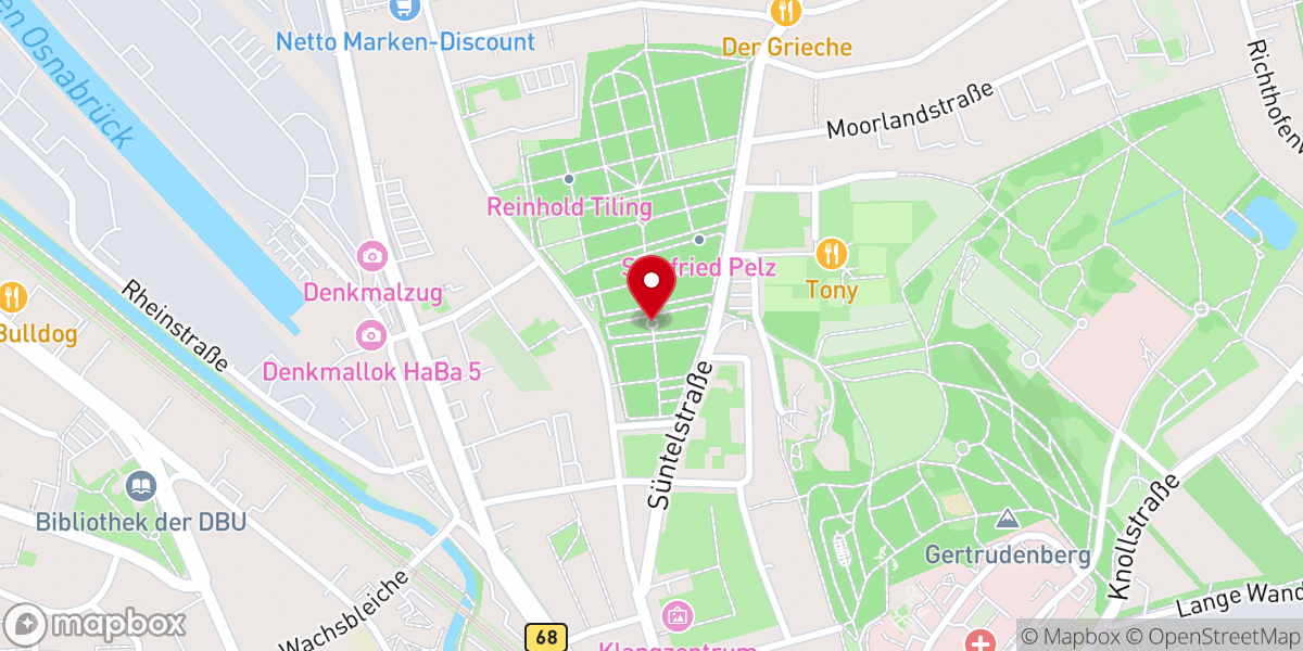 Map showing location of Friedhofskapelle