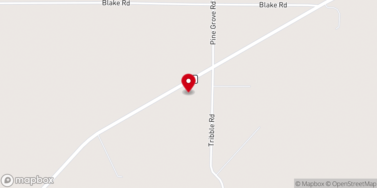 Map showing location of First Baptist Cedar Bluff Church (FBCB)