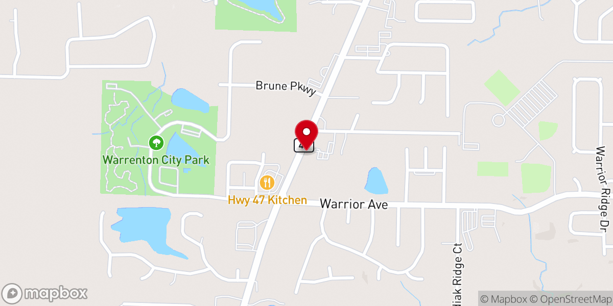 Map showing location of St. Johns Lutheran